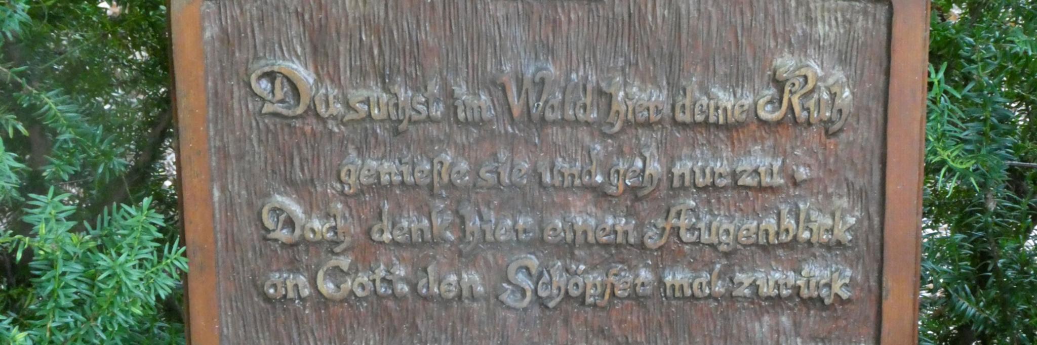 Tafel am Waldkreuz