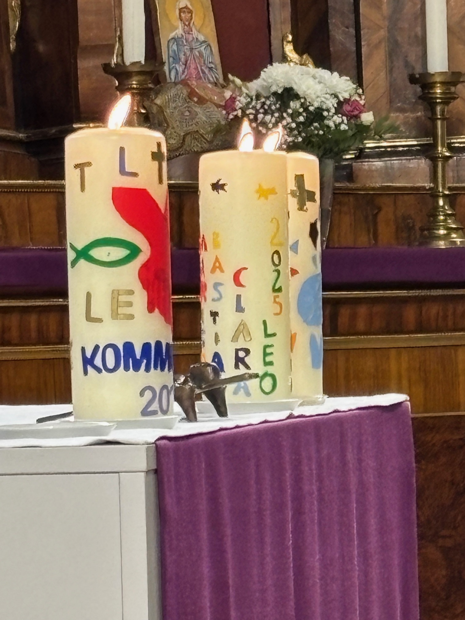 Jede Familie konnte eine eigene Kerze verzieren